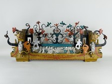 Antica Chiave Di Carretto Siciliano In Legno E Ferro Battuto Catania XIX Sec.