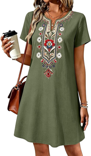 Abito lino donna estivo lungo - lino,
