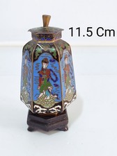 Vaso Cloisonne H. 11,5 cm piccolo vasetto potiche cinese vintage arte orientale