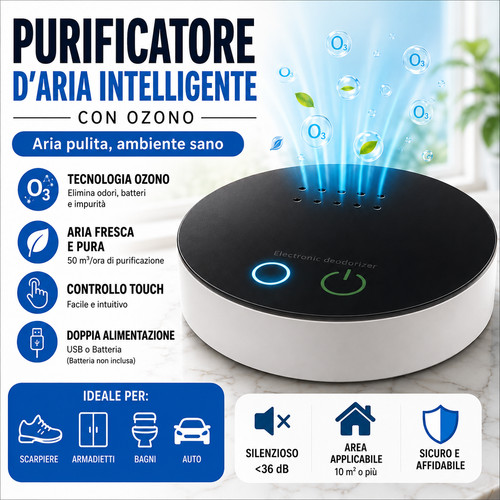 Purificatore aria ozono - purificatore, usb
