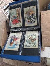 Lotto 44 Cartoline Viaggiate Con Francobolli Buon Anno Natale Pasqua Antiche Rar