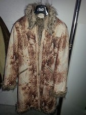 lotto 36sn Cappotto giubotto Piumino Donna Montone con pelliccia maculato Tg.42