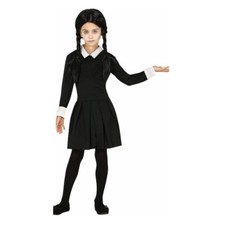 Costume Mercoledì Mercoledi Famiglia Addams Vestito Bambina Carnevale Halloween