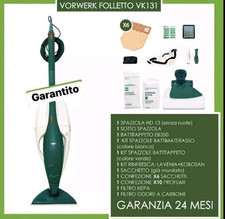 FOLLETTO VK 131 ORIGINALE CON SERIALE PRESENTE SPAZZOLA HD 40 + BATTITAPPETO 