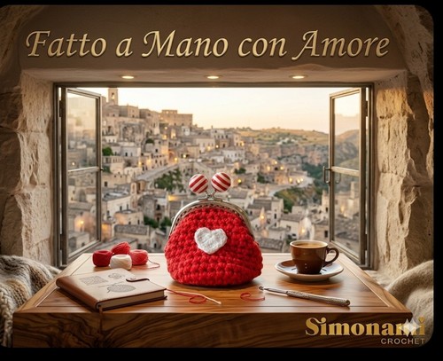 Portamonete uncinetto cuore - uncinetto,