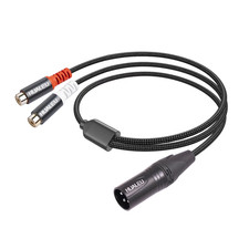 1FT XLR to 2 RCA Y Splitter