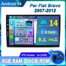 9" DAB+ Autoradio GPS Navi Android 14 Per Fiat Bravo 2007-2012 Car Play 8G+256GB