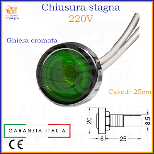 Lampada spia luminosa 220v