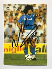 Autografo DIEGO MARADONA_SSC Napoli_ARGENTINA_firmato_AK_deceduto_mondiali 86