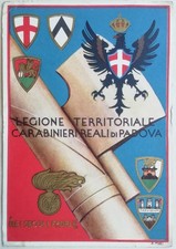 CARTOLINA LEGIONE CARABINIERI REALI CCRR PADOVA NEI SECOLI FEDELE MILITARE M3