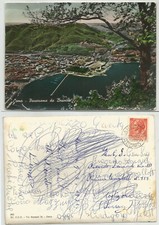 COMO (133) - COMO Panorama da Brunate (con Stadio) - FG/Vg 1956 (vedi retro)
