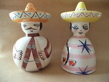 Ceramica stile De Simone Italy sale e pepe personaggi sombrero tavola servizio
