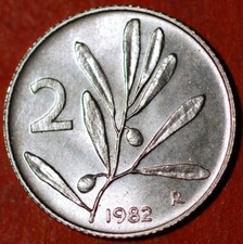Italy 2 Lire 1982 KM# 94