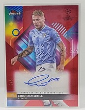2023-24 Topps Finest UEFA Club Competition Lazio Ciro Immobile Rosso Rifrattore /5