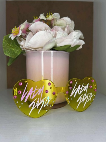 Lady gaga heart glasses custom - lady,