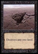 Sinkhole - Medium Play MTG