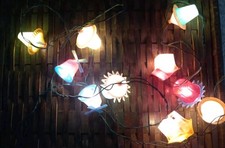 LUCI IN FILO PER ALBERO DI NATALE ANNI '50, FUNZIONANTI. 