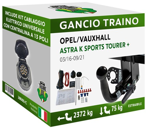 Gancio orizzontale estraibile - gancio,