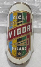 LOGO FREGIO STEMMA BADGE ANTERIORE BICI EPOCA VINTAGE CICLI VIGOR MILANO 