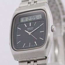 *Exc+5* Vintage 1983 SEIKO H557-532A Analogico Digitale Quarzo Quadrante Nero 31mm Uomo