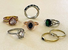 Size 8 Ring Lot 7-Pc Vintage