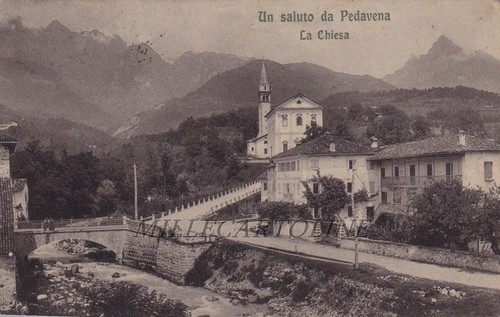 Pedavena chiesa 1910 - ,