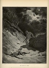 Stampa Antica 1880 BIBBIA =