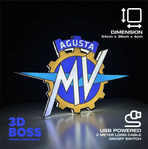 Insegna luminosa agusta - insegna, mv