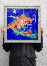 Dipinto originale playstation crash bandicoot urban/graffiti/street art limited