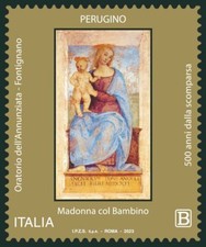 Italia 2023 Madonna con Bambino,Dipinto,Artista Perugino,Arte,Religione MNH