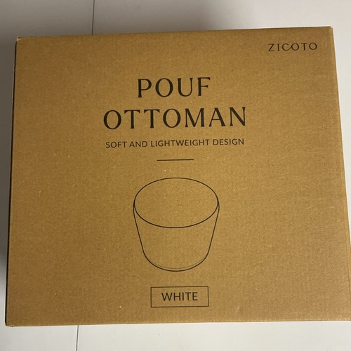 Pouf ottoman white - ottoman, foam