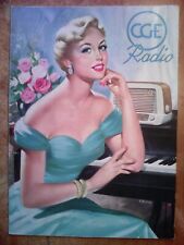 BEL CARTONE PUBBLICITARIO D'EPOCA : ' CGE RADIO ' ( COMPAGNIA GENERALE DI ELETT.