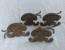 Quattro Antichi elementi appendiabiti attaccapanni XX SECOLO In Metallo 