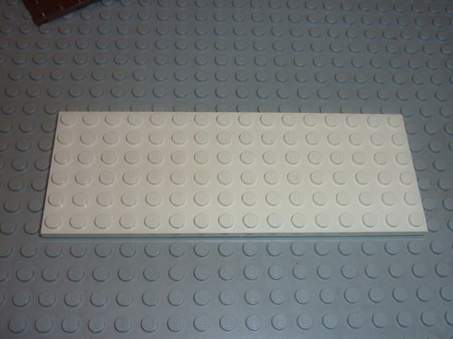 Plaque plate white 16 lego - plaque,