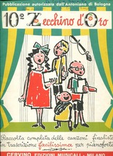 10° Zecchino d'Oro-Raccolta canzoni per pianoforte-1968 CERVINO EDIZ. MUSICALI