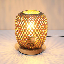 Lampada Da Tavolo in Bambù