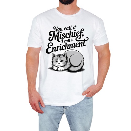 Shirt uomo gatto - uomo, divertente