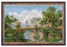 Kit punto croce contato scena paesaggio italiano 