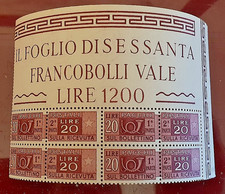 francobolli pacchi lire 20