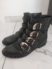 STIVALETTI SCARPE OVYE' NERE VERA PELLE NUMERO 38