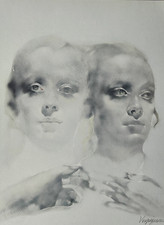 RENZO VESPIGNANI "I Gemelli" litografia firmata numerata e timbrata Bolaffi Arte