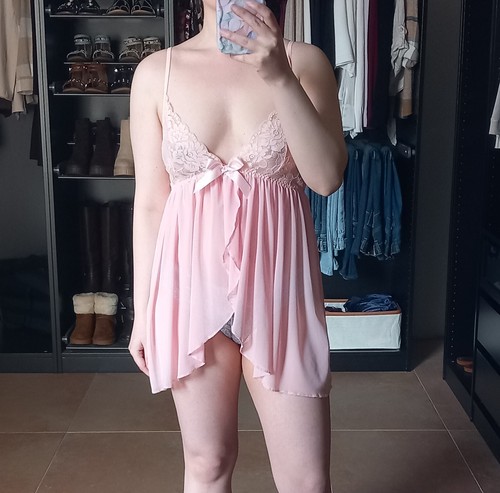 Abito babydoll pizzo - babydoll, rosa