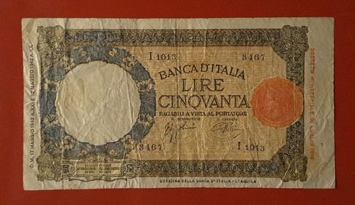 Banconota lire 1940 lupetta - lire,