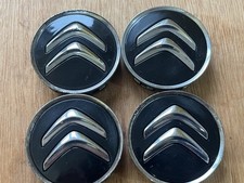 x4 Set Tappi Centrali Cerchi in Lega Originali Citroen Berlingo C1 C2 C3 Nero