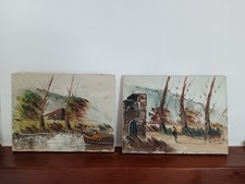 Aldo Pironti ( XX Secolo) 2 Dipinti olio su tela