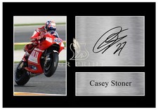 IGR Print - Casey Stoner (Moto GP) - Poster con Stampa Autografo A4 Cornice