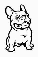 [ADESIVO] AUTO MOTO SCOOTER CANE BULDOG FRANCESE CAR TUNING RACING STIKER 14X8cm