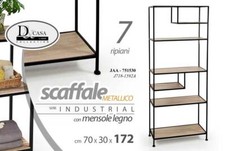 SCAFFALE LIBRERIA 7 RIPIANI