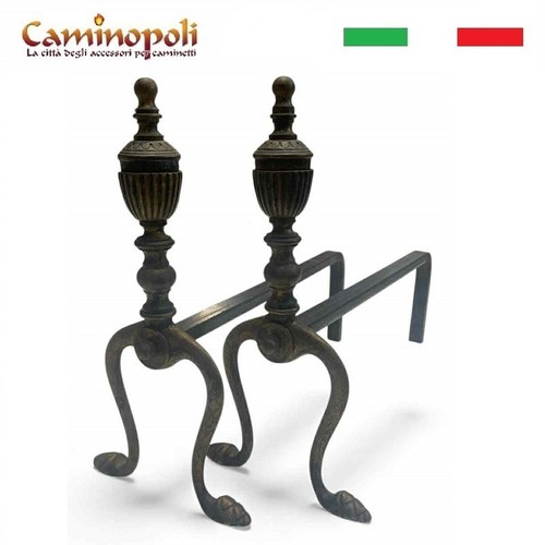 Coppia alari ottone - alari,