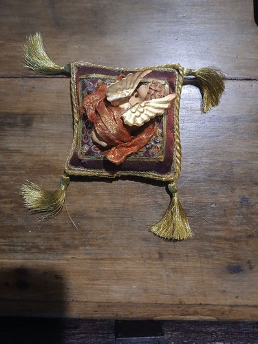 Cuscino con angioletto che - con,